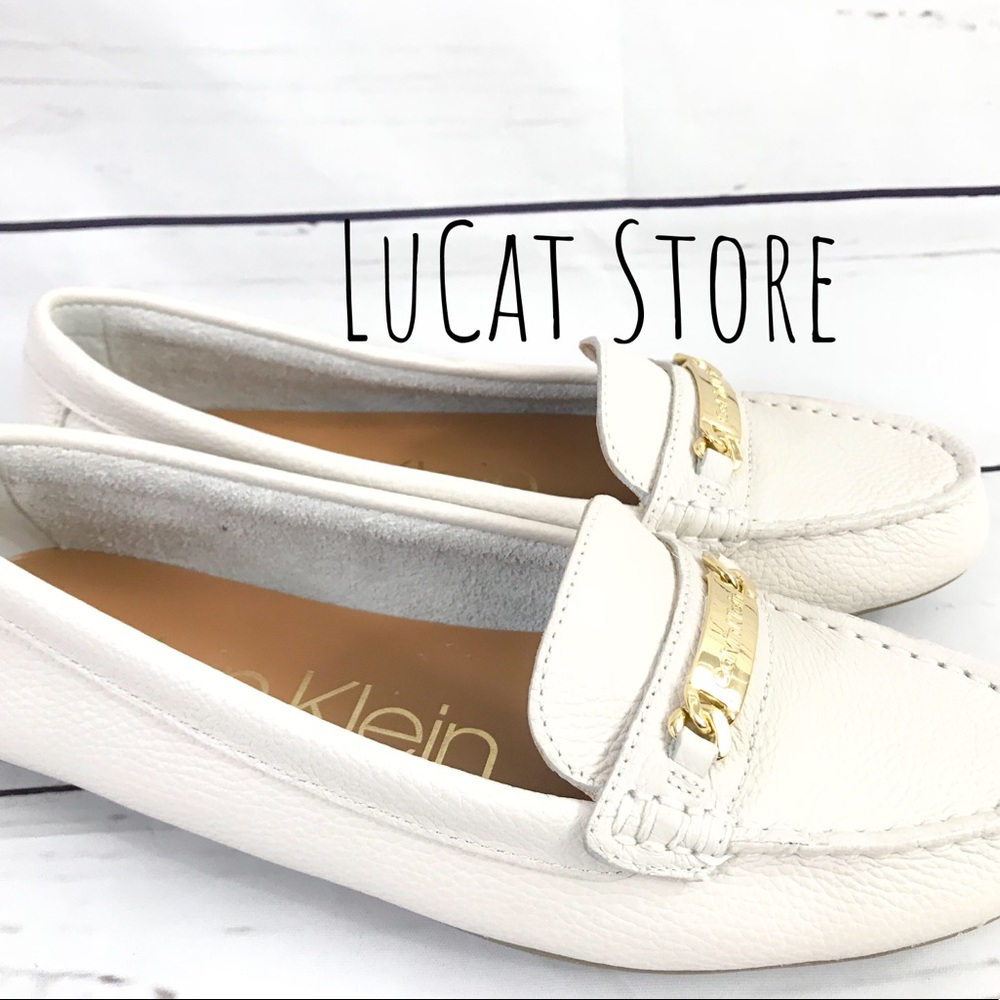 💕 CALVIN KLEIN Flat loafer Moccasins leather